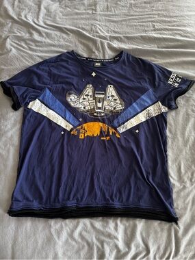 Star Wars Purple Graphic Tee with Black Trim